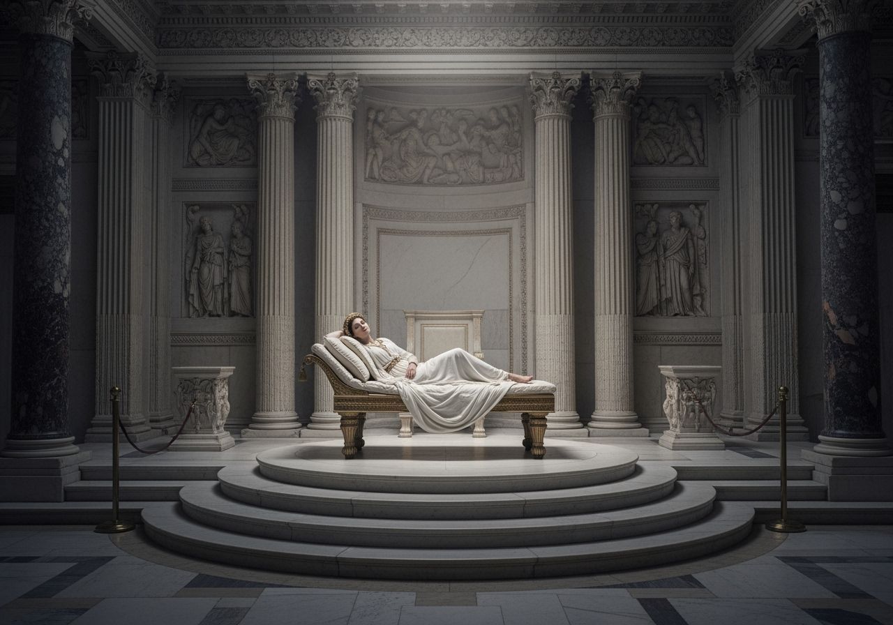 Roman Empress in Lavish Throne Room