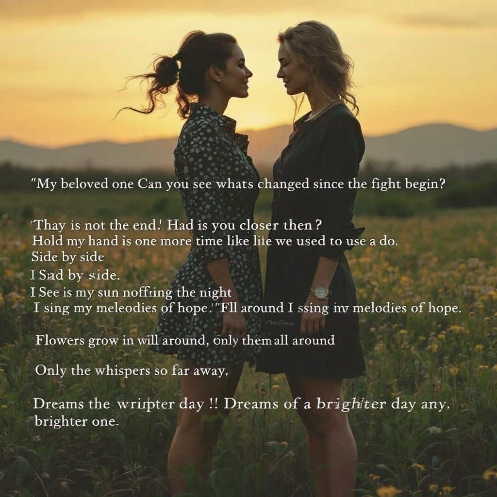 Two Women Stand Together Against the Fading Light