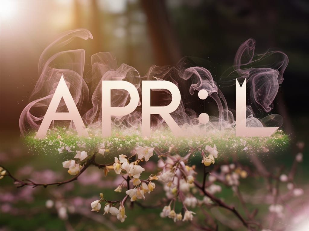 Ethereal Letters APRIL Floating Over Spring Landscape