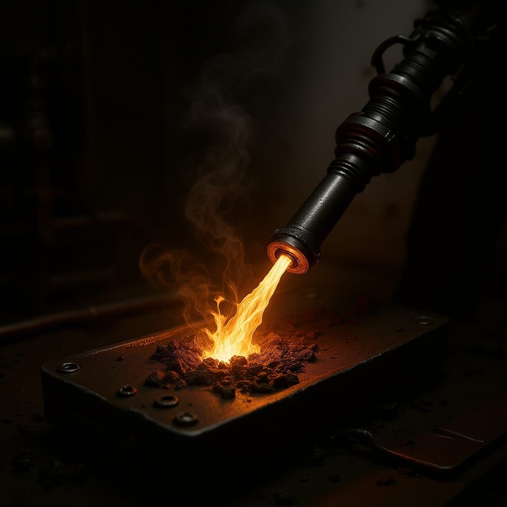 Detailed Solder Joint with Molten Metal in Retro-Futuristic ...