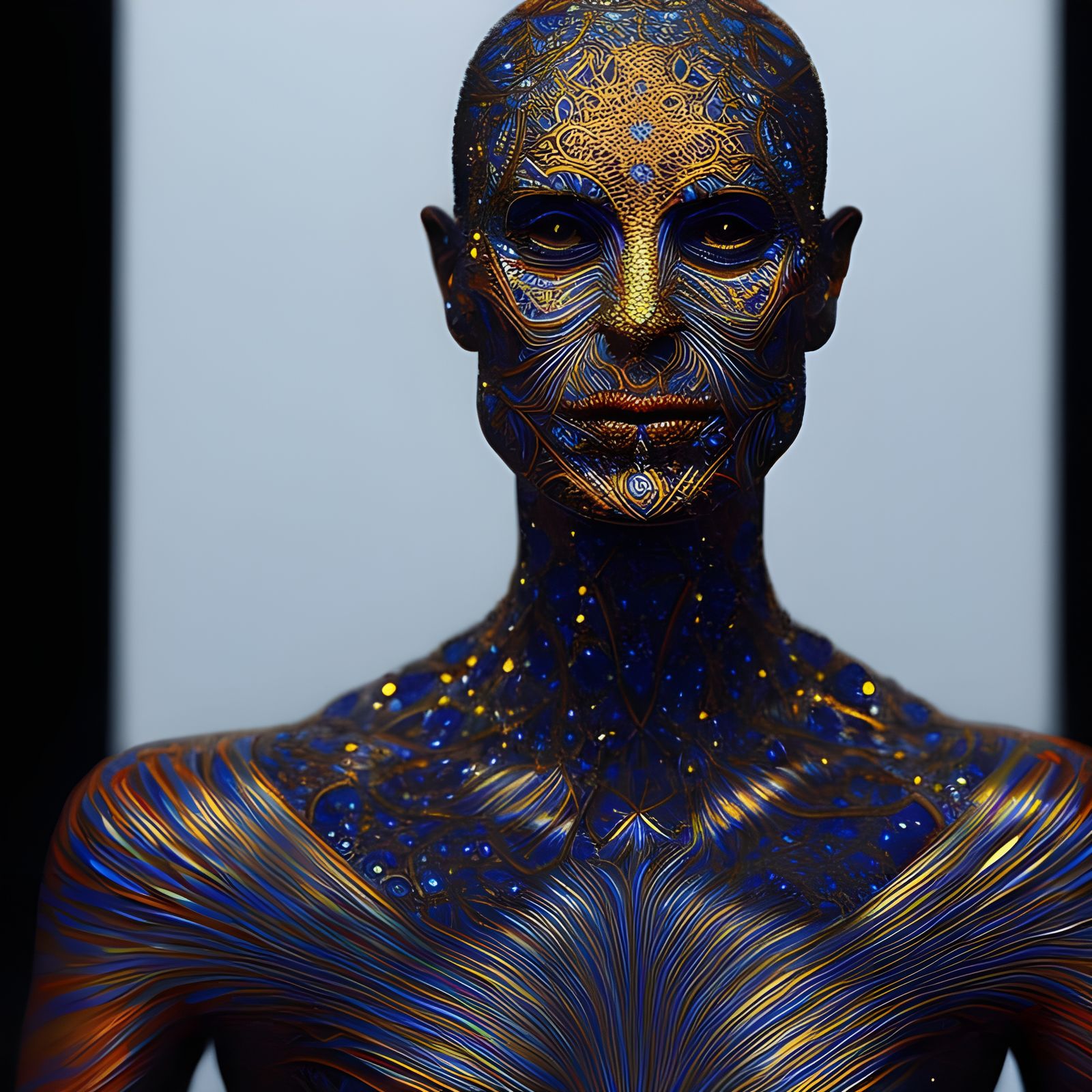 Ethereal Ring in Layered Glass Boxes, Hyperrealistic