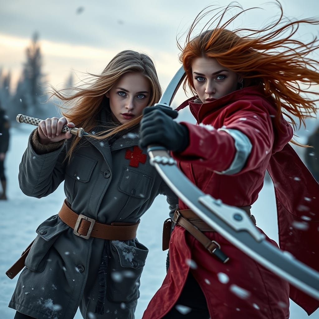 Sisters in Snowy Siberian Trial Camp