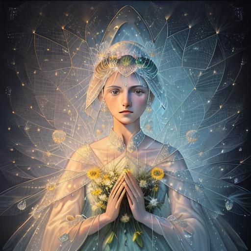 Dandelion Dewdrop Diadem in Dreamcore Style