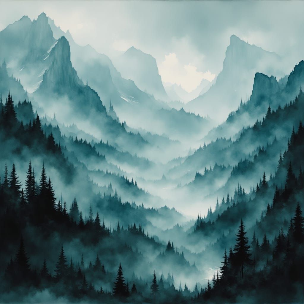 Mystical Slovenian Mountains in Romantic Style