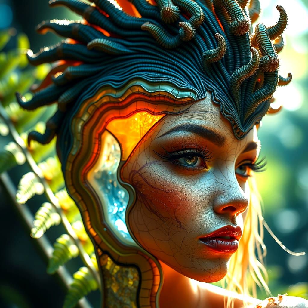 Geode Nymph: A Photorealistic Mineral Beauty