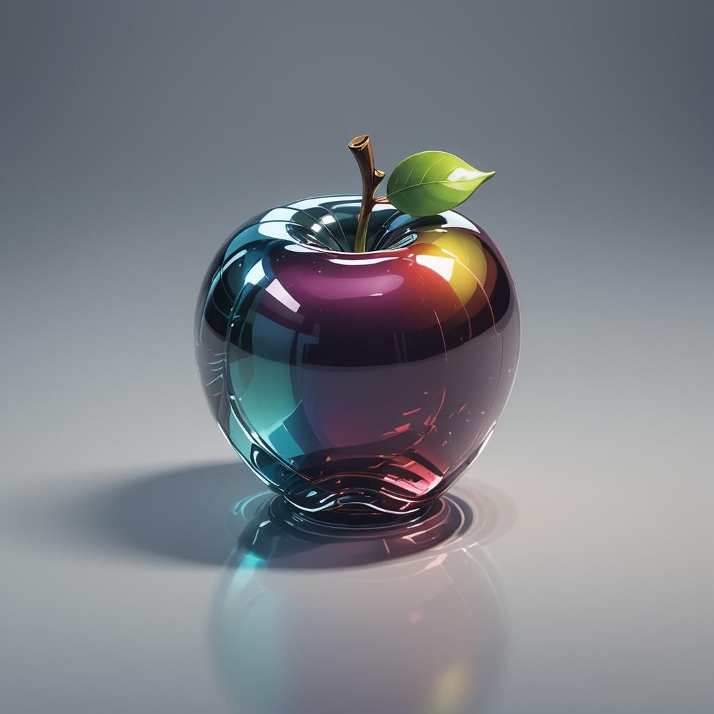 Glass Apple in Anime Style