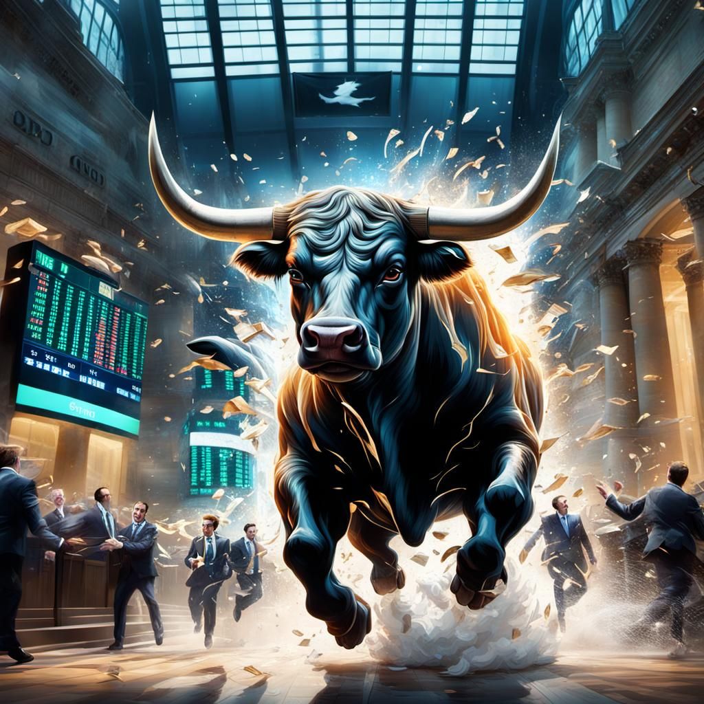 Epic Bull Crashing Through Stock Market