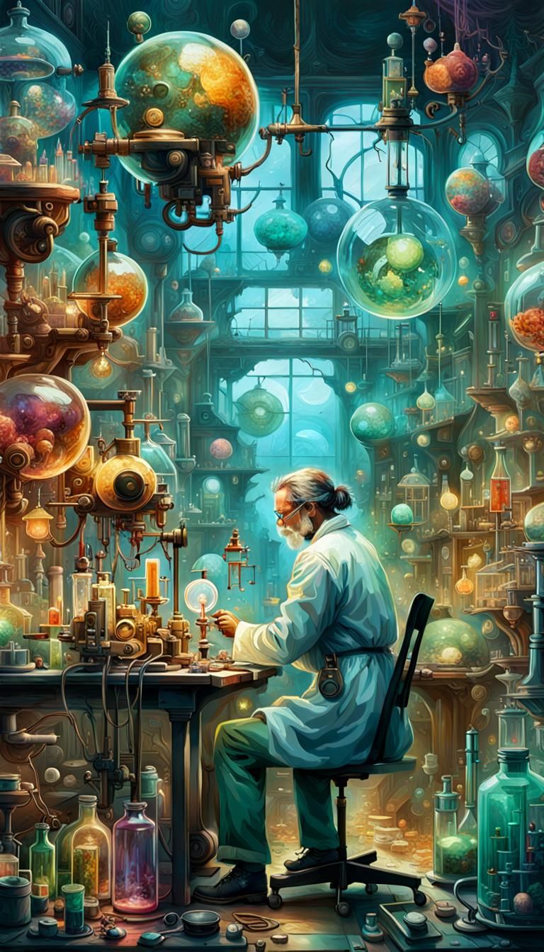 Scientist in Lab: A Fantasycore Masterpiece
