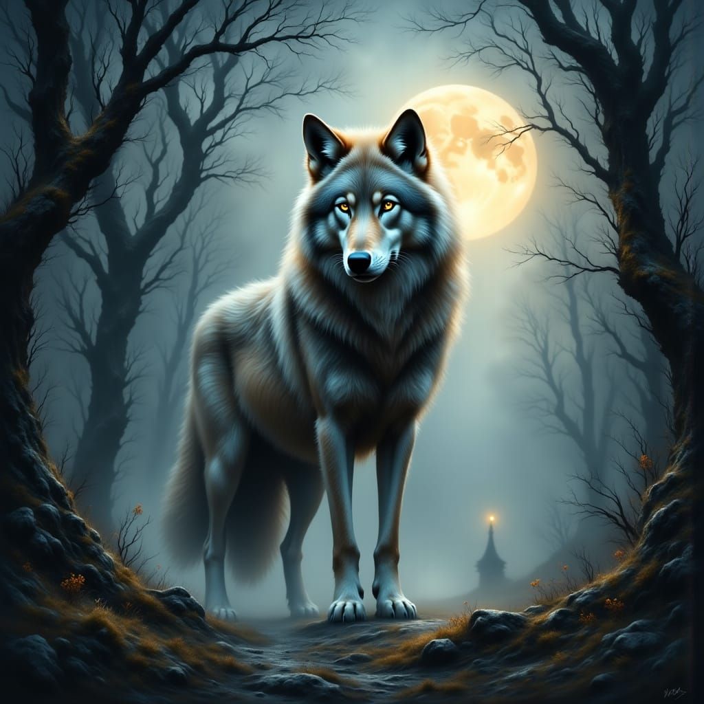 Wolf Goddess of the Mystical Forest