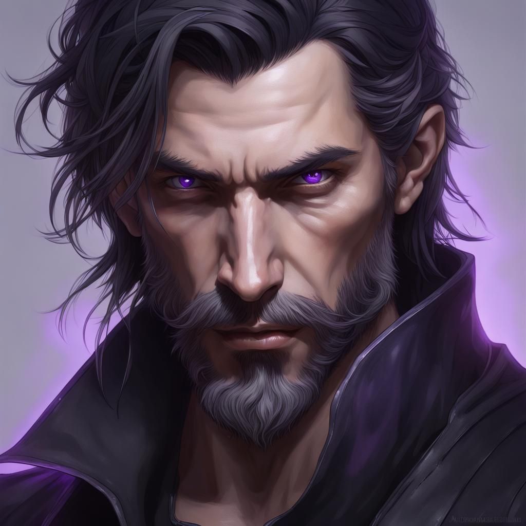 Ominous Raven Man Portrait in Hyperdetailed Style