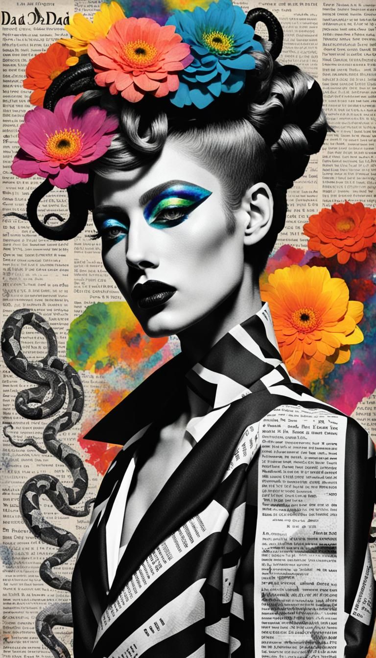 Surreal Photogram of Stage Persona with Serpents