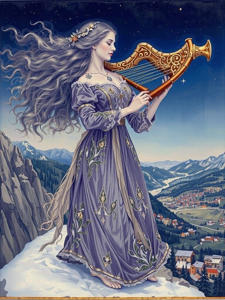 Ethereal Banshee Serenades Under Starlight