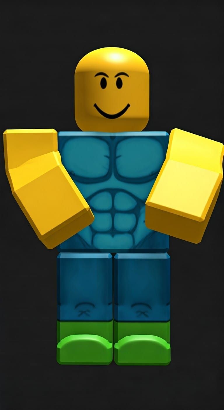 Bald Roblox Avatar in T-Pose: 3D Render