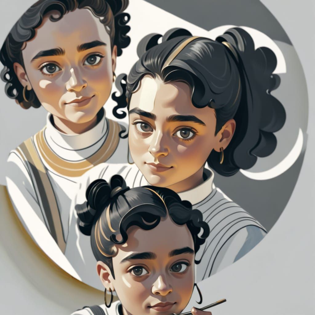 Sisters Celebrate Brother's Return: Impressionist Quilling A...