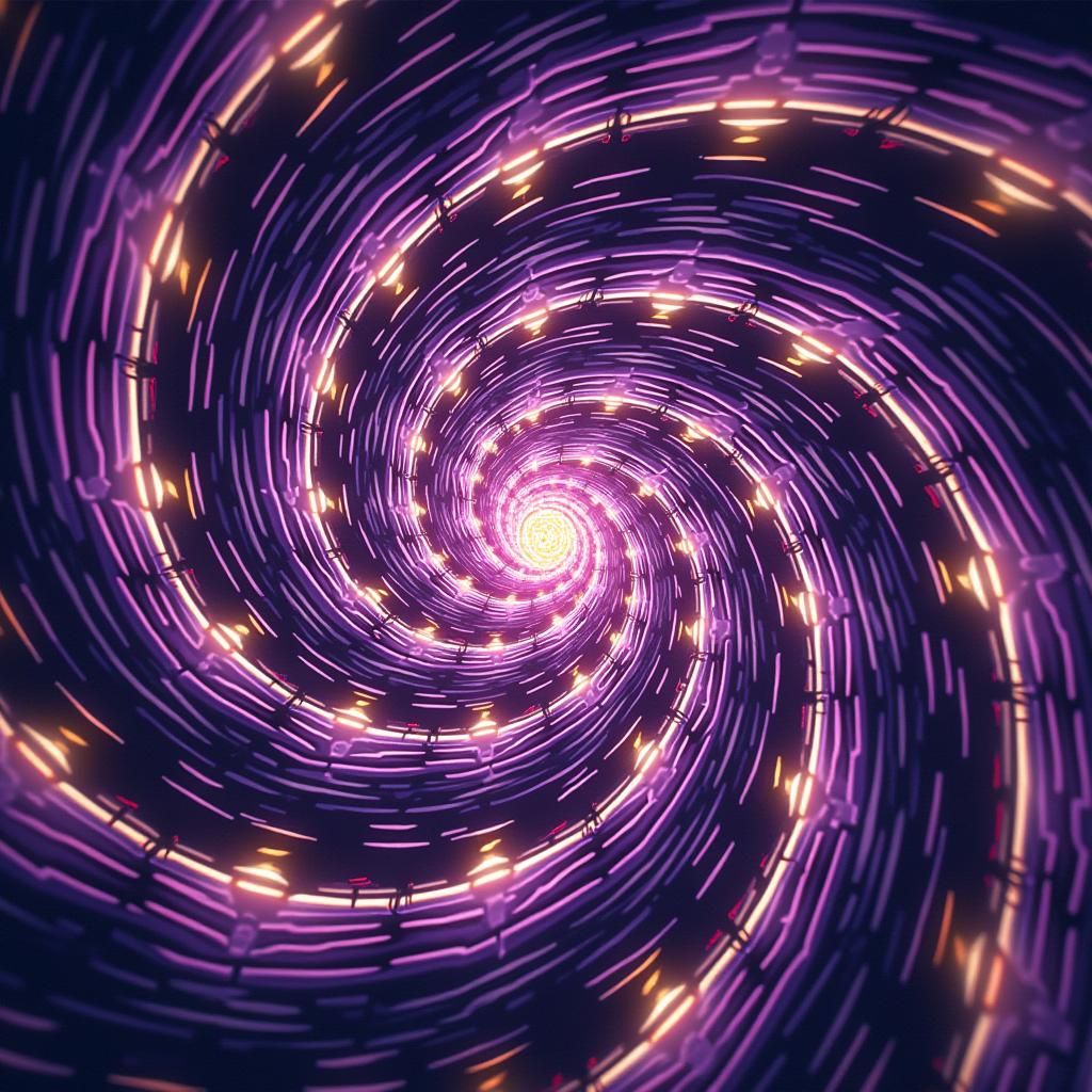 Mesmerizing Optical Illusion with Om Symbol in Anime Style