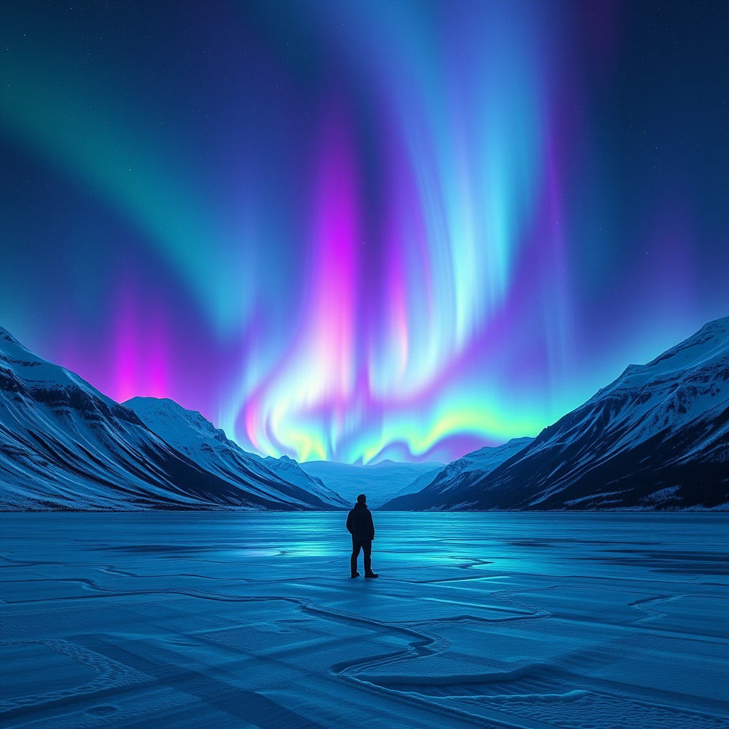 Aurora Australis: Southern Lights in a Dreamlike Landscape