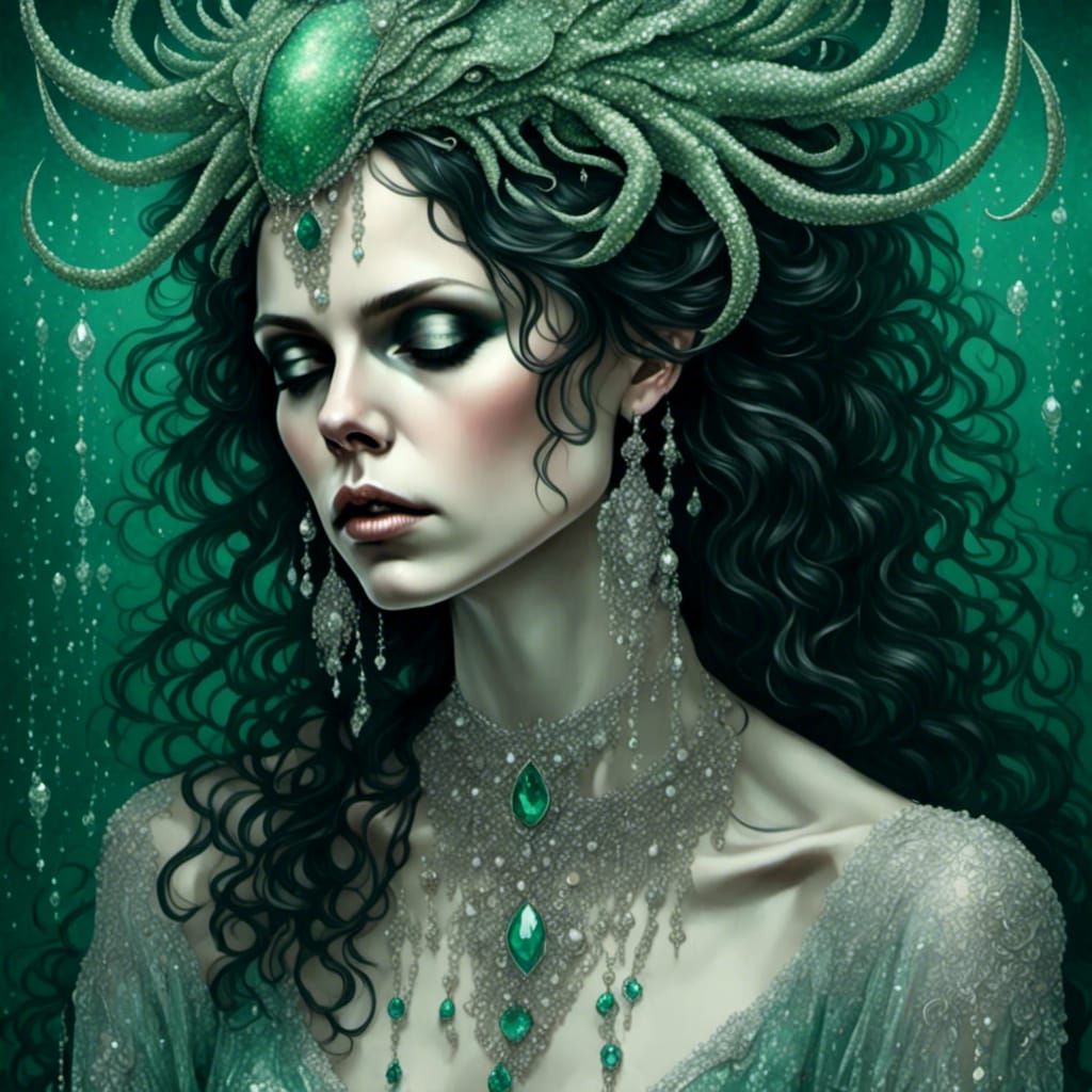 Gothic Glamour: Glitter Crabs on Crystal Beach