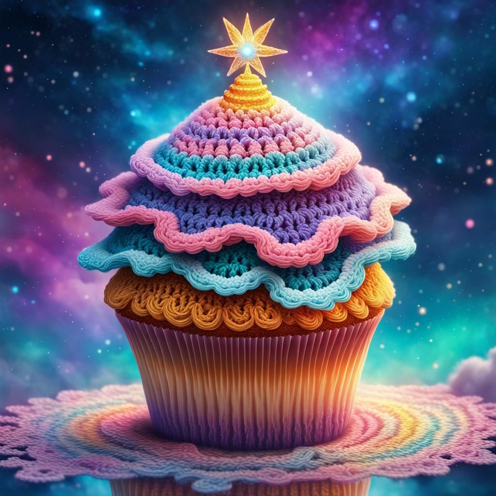 Crochet Birthday Cupcake