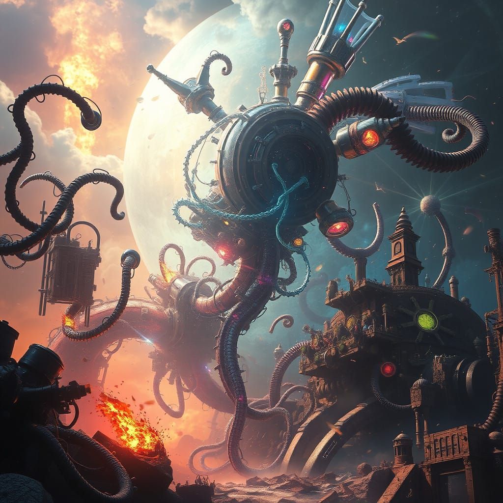 Mesmerizing Otherworldly Scene of Energetic Disassembly