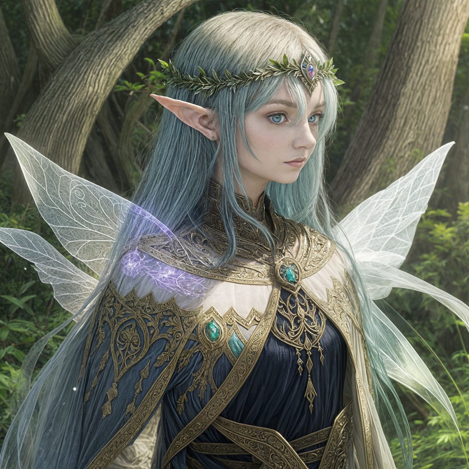 Ancient Fae Guardian Spirit in Elven Aesthetics