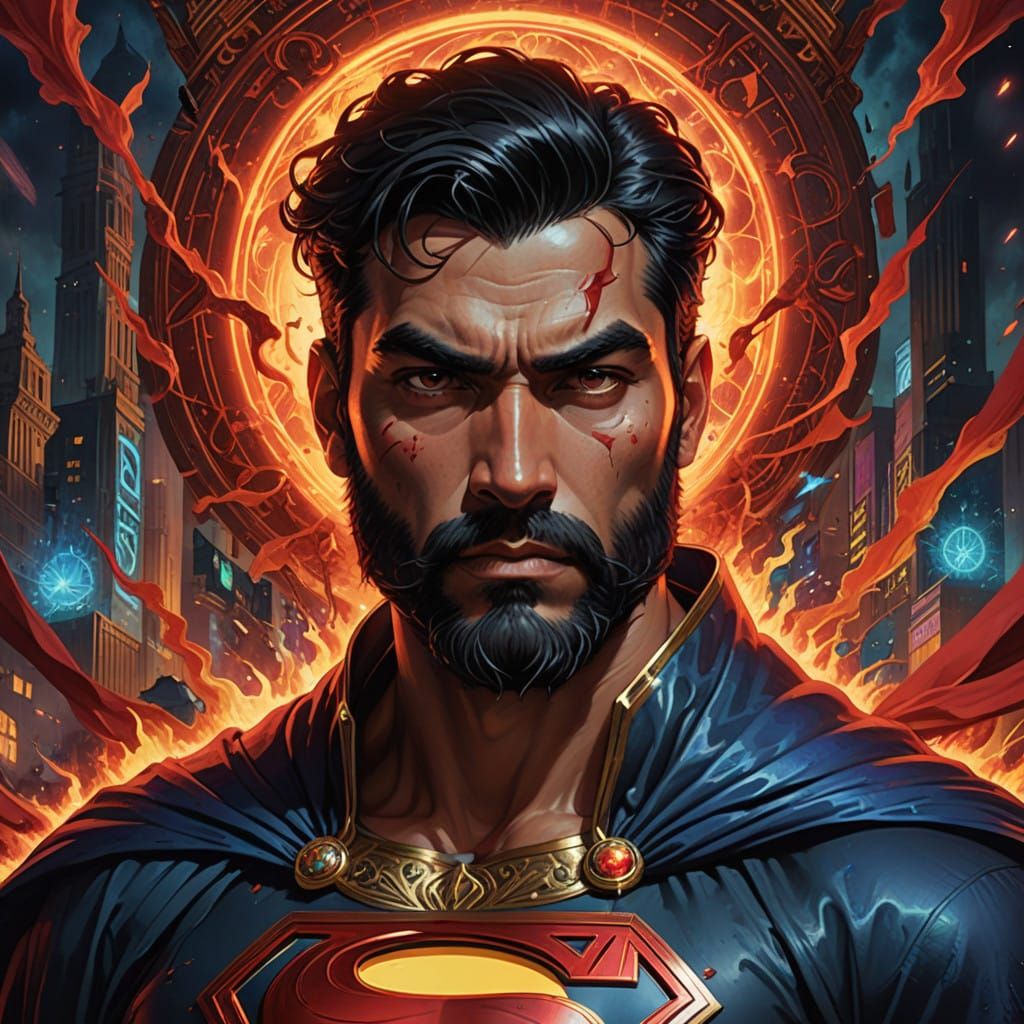Bearded Superman Unleashes Divine Wrath
