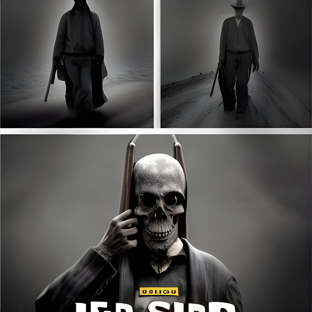 Sci-Fi Western Grim Reaper Cowboy Portrait