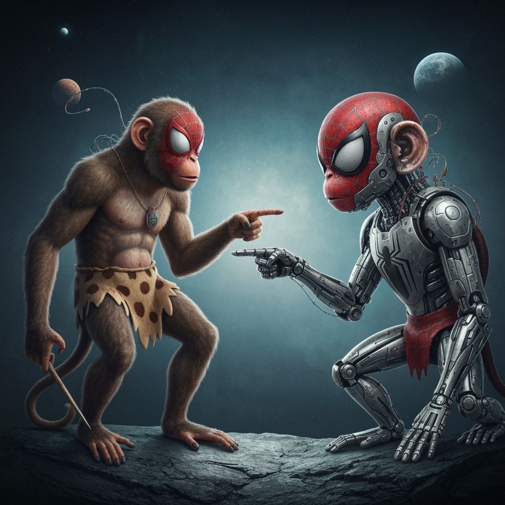 Caveman & Cyborg Monkeys in Space