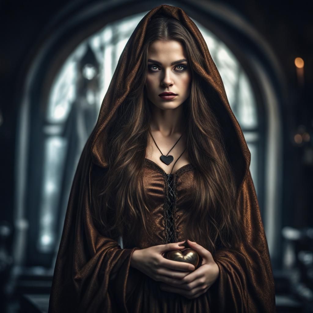 Hyperrealistic Witch Portrait with Intricate Details