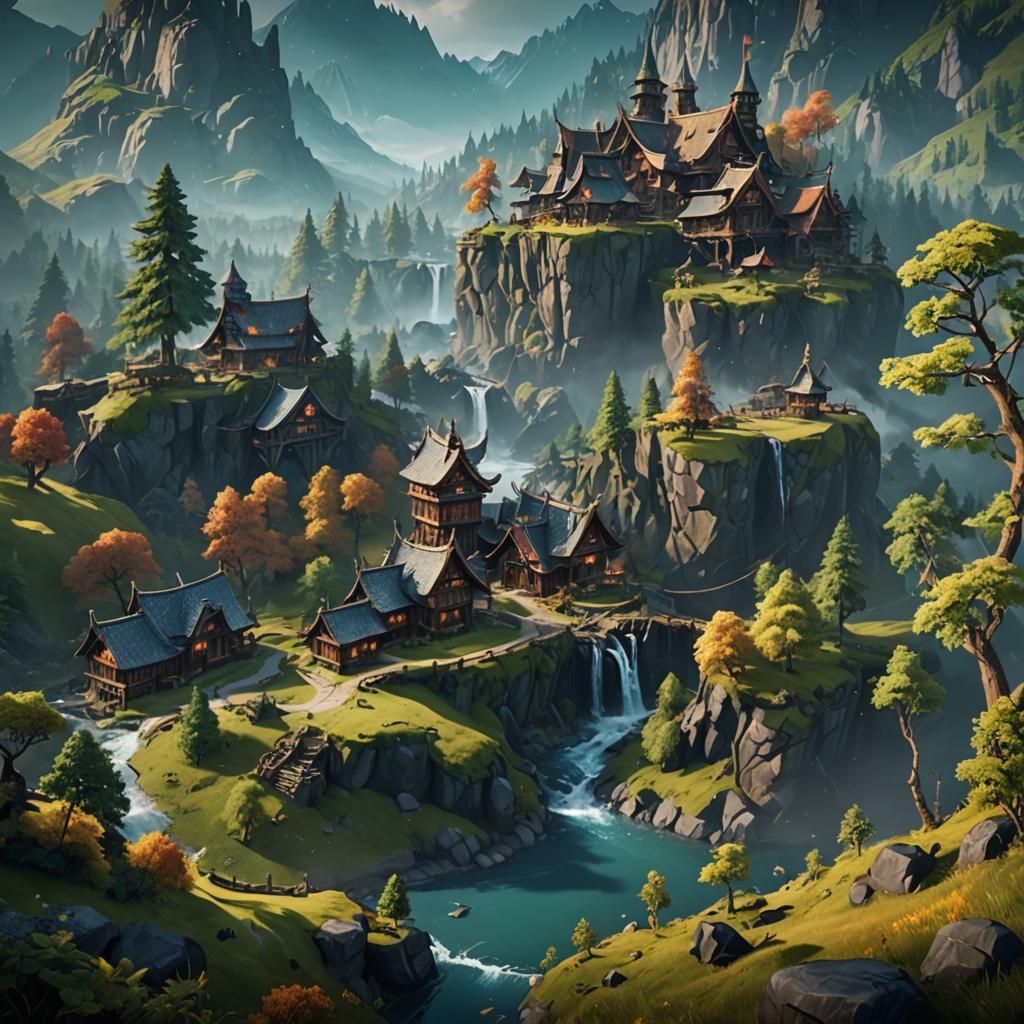 Valheim: Detailed Matte Painting in Unreal Engine 5