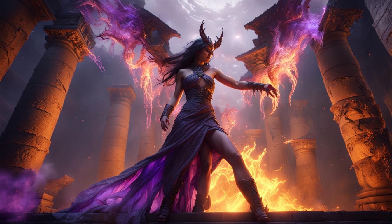 Demonic Battle: Angel vs Demon in Dark Fantasy