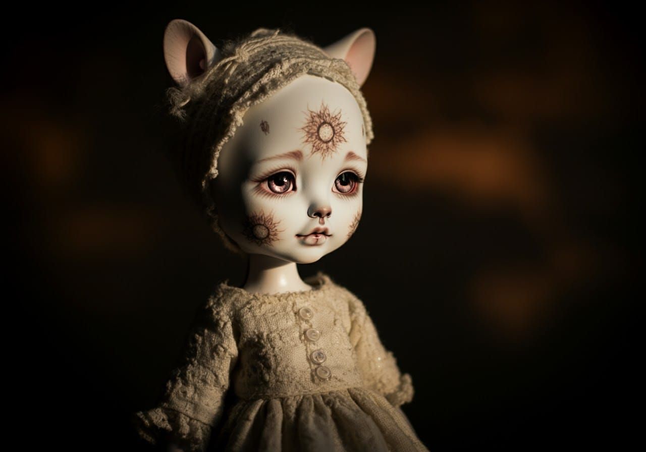 Anthropomorphic Figure in Necromantic Sunset Photorealm