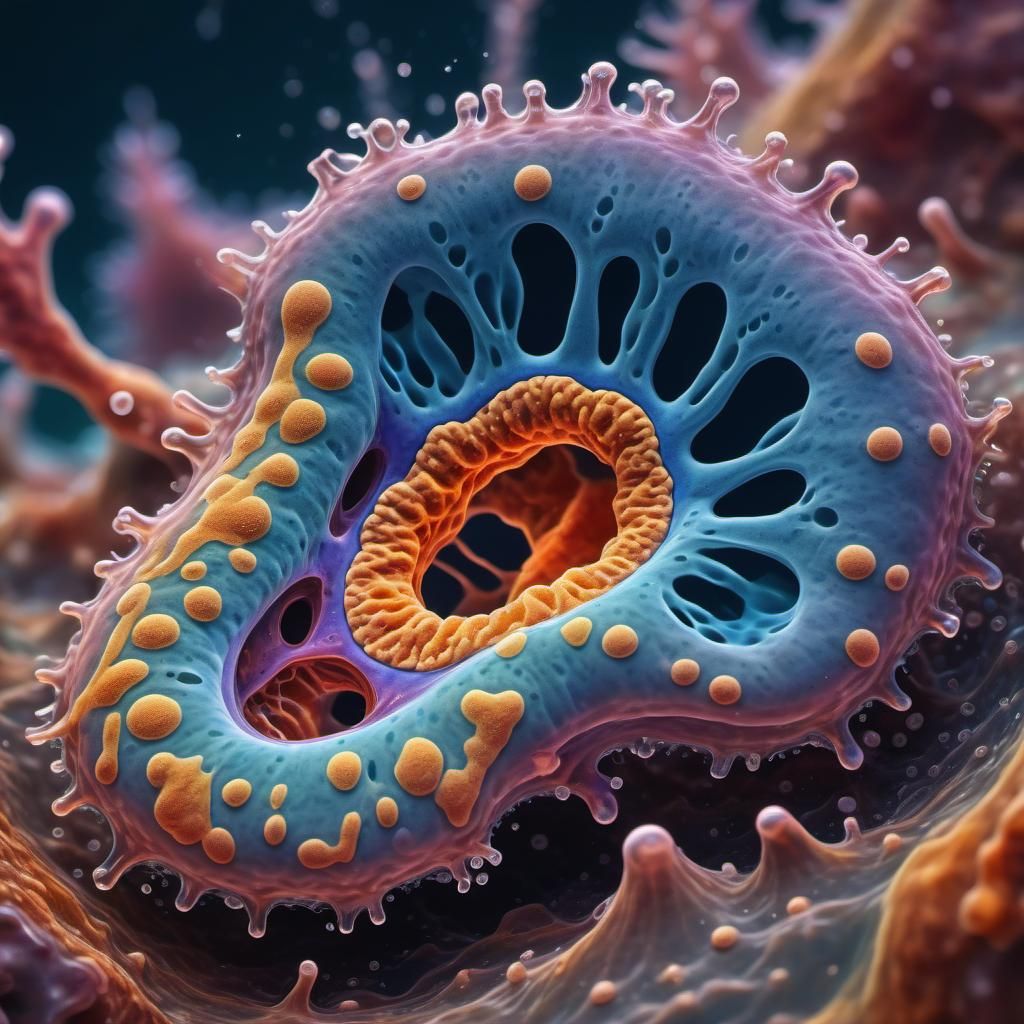 Amoeba in Freshwater Habitat Under Microscope