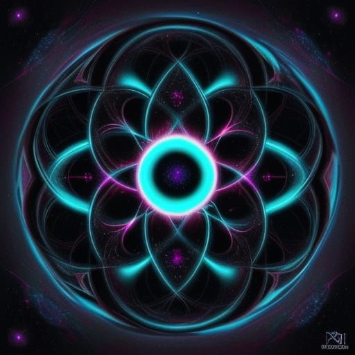 Surreal Macro of Separated Atoms in Salvador Dali Style