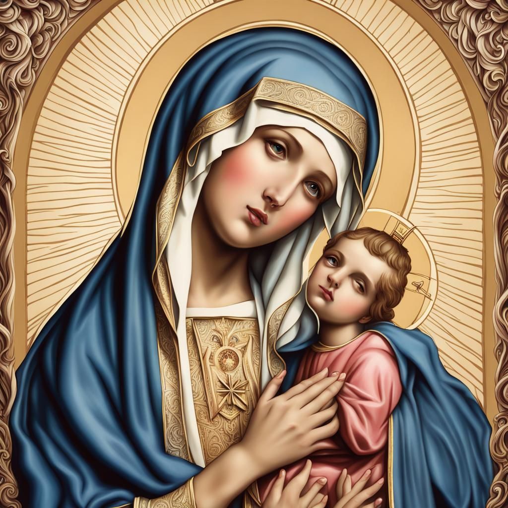 Iconic Depiction of the Holy Virgin Mary
