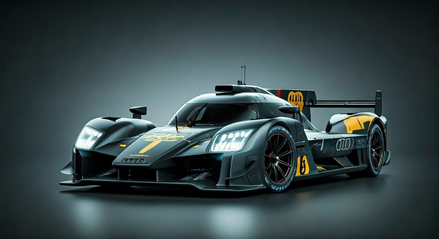 Futuristic Audi R20 Race Car in Studio Lighting