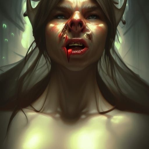 Detailed Demonic Monster Portrait in 8K Resolution