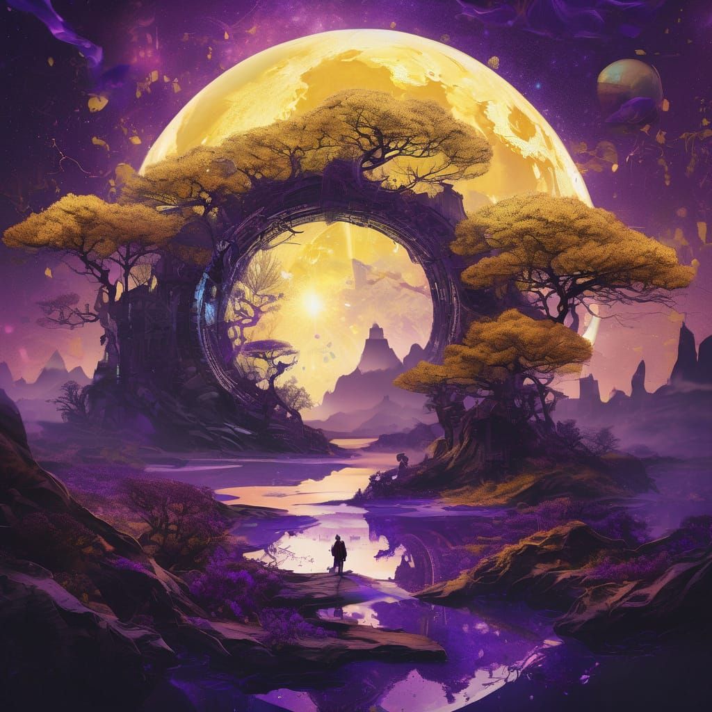 Hyper-Detailed Post-Apocalyptic Bonsai Art in Vibrant Colors