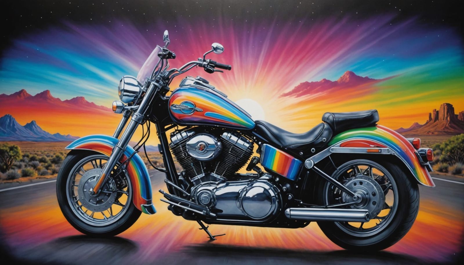Vivid Airbrush Art with Smooth Gradient and Soft Edges