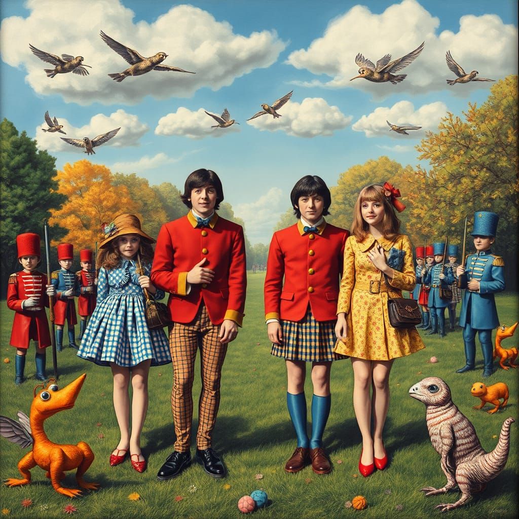 The Beatles in Psychedelic Surrealism