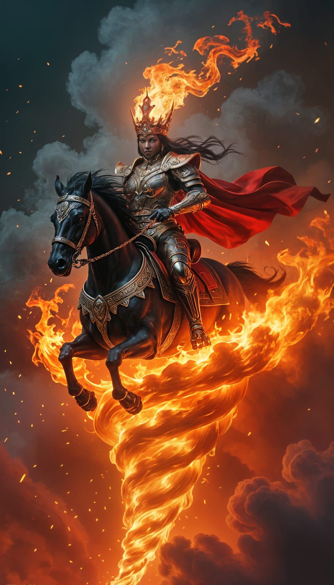 Ifrit King Riding Flaming Tornado