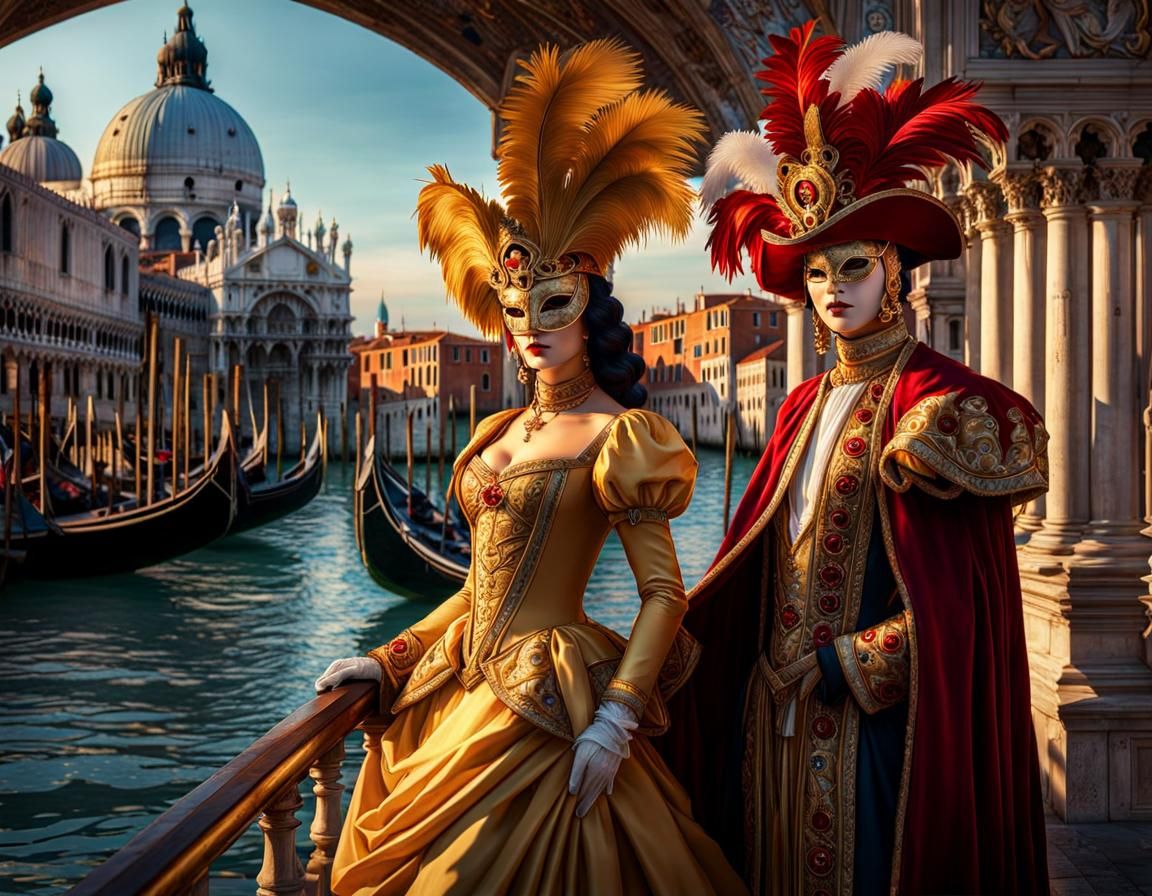 Venice Carnival: Il Ballo del Doge in Impressionist Style