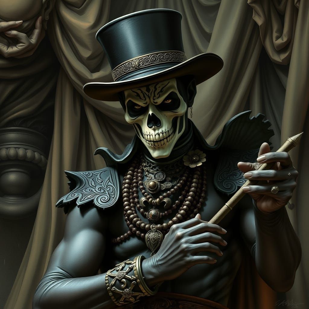 Voodoo POC Elvish Warrior in Renaissance Masterpiece Attire