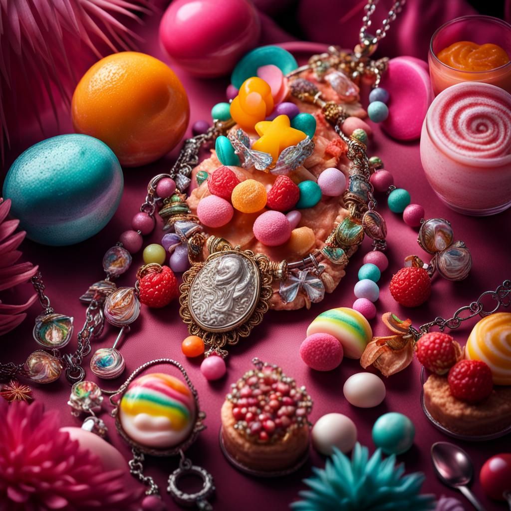 Lush Tropical Jewelry Still Life