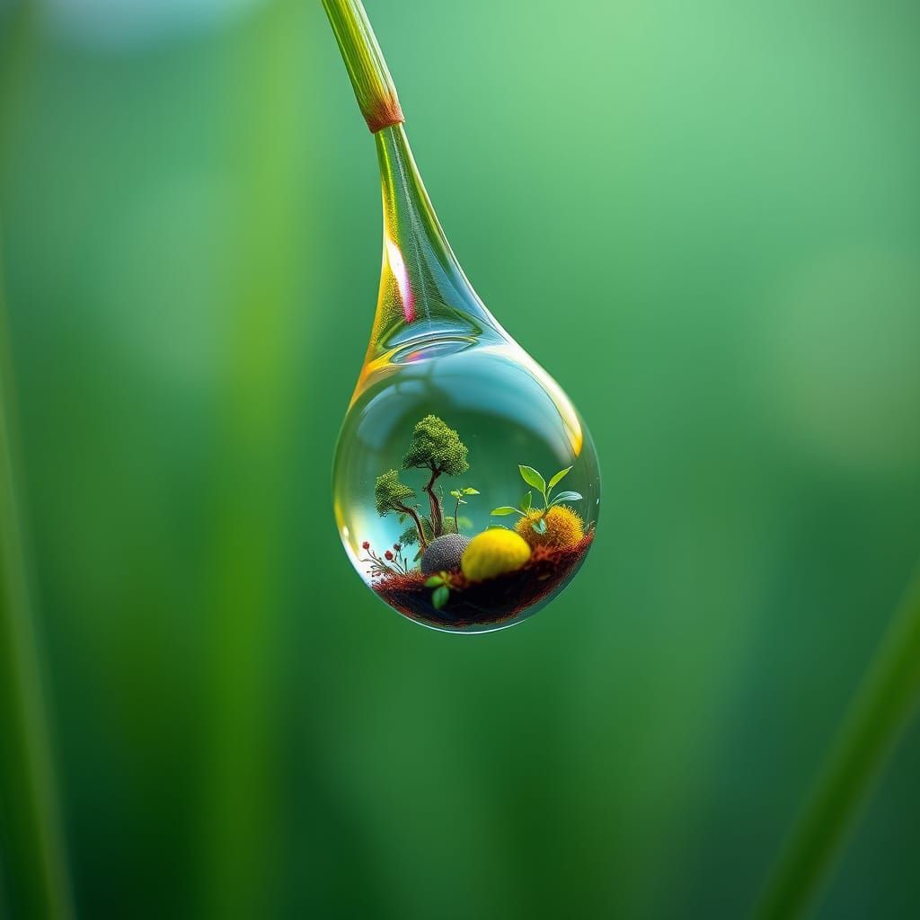Micro Worlds in Nature - Tiny Ecosystems in Dewdrops and Fun...