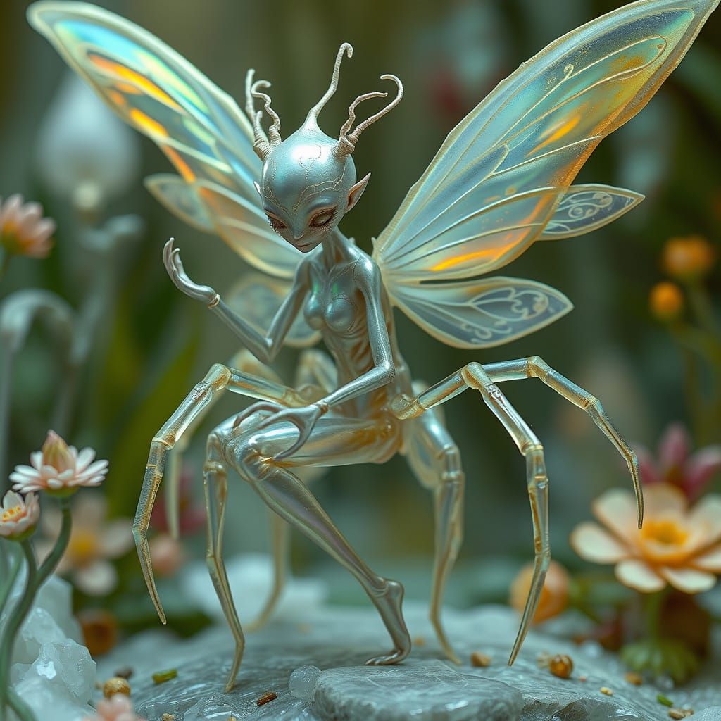 Enchanted, Iridescent Fairy with Unconventional Form
