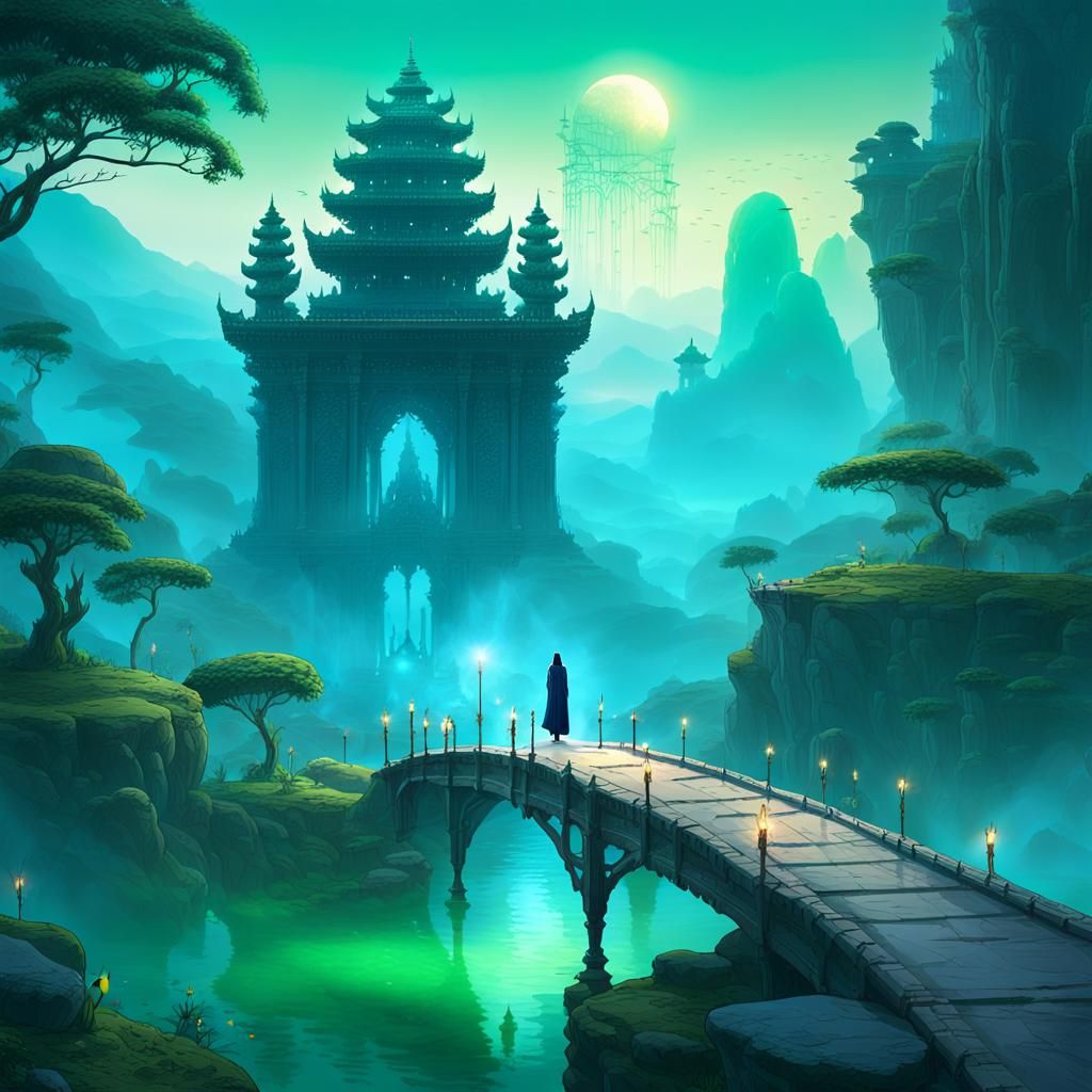 Radiant Temple in Ancient Valley Concept Art