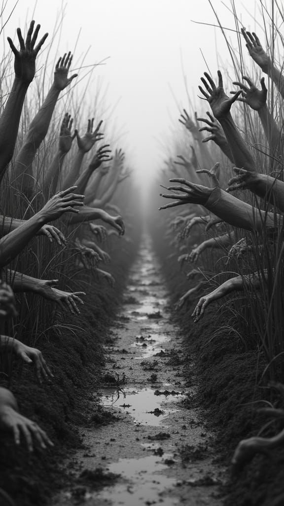 Monochrome Horror: Marshland Trail of Desperation