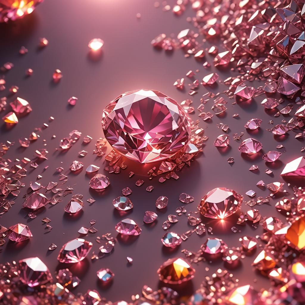 Glowing Pink Diamond Sunset Concept Art