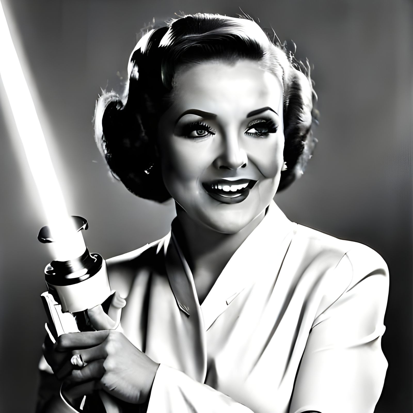 Happy Betty White as a Jedi Knight