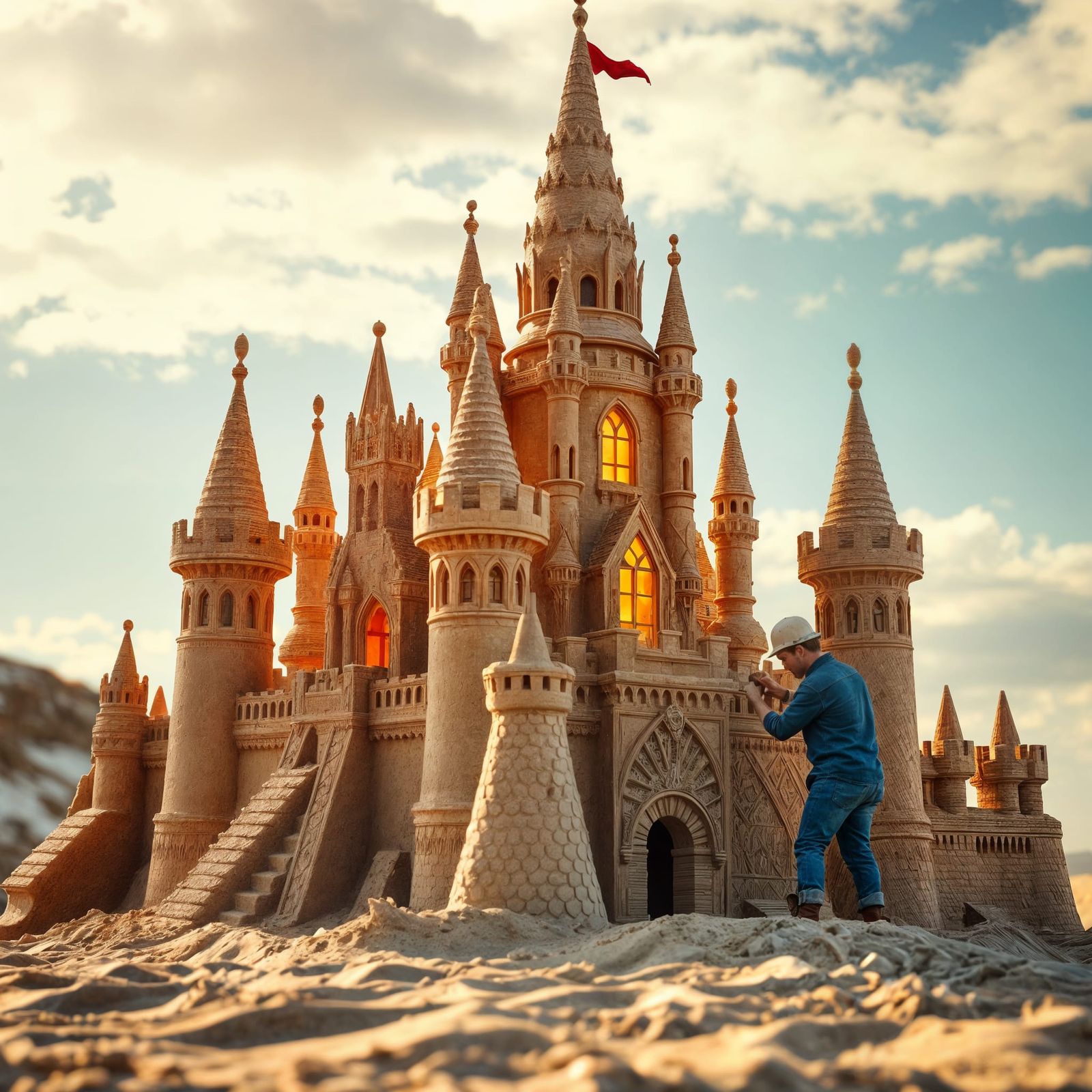 Majestic Sandcastle Fantasy Art